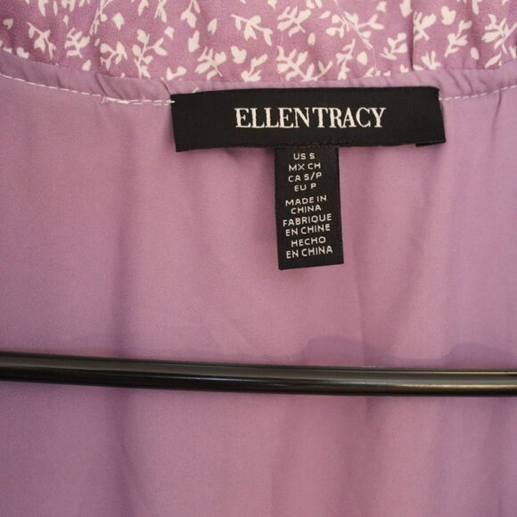 Ellen Tracy Women’s Small Pastel Floral Ruffle Tiered Dress Whimsical Fair - Picture 2 of 10